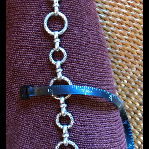 Toggled Silver-Toned, Snake Skin (Charm?) Bracelet - Picture 5 of 6
